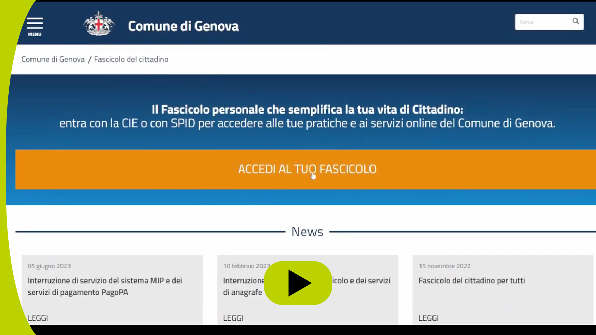 Fascicolo personale - Comune di Genova